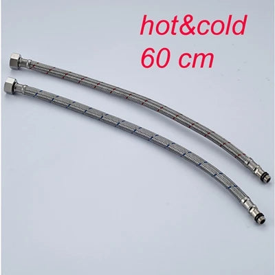 DecorBites™ 60cm Stainless Steel Plumbing Hose for Hot and Cold Water