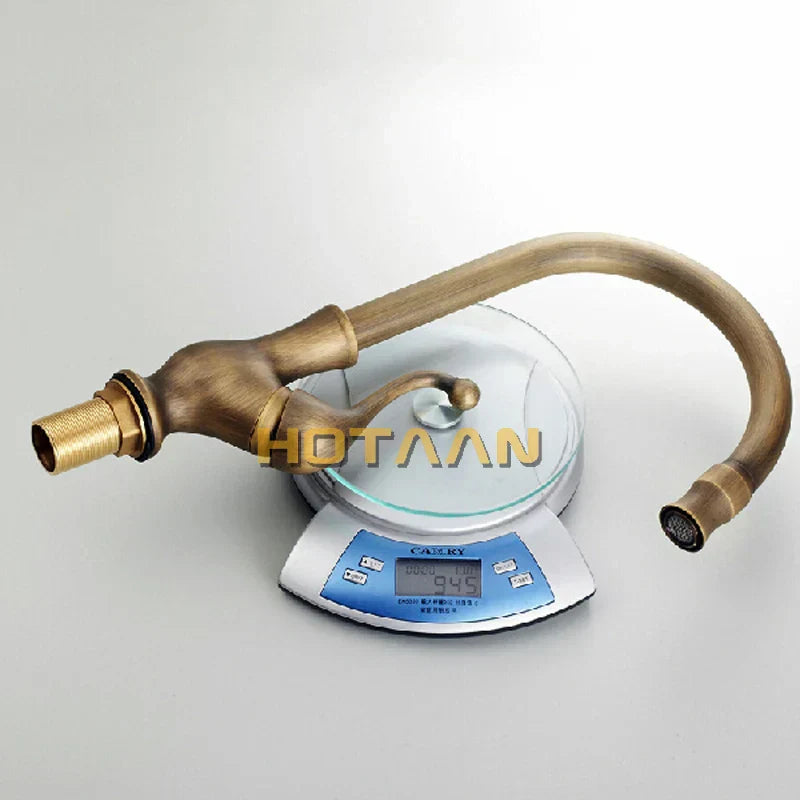 DecorBites™ Antique Brass Swivel Basin Mixer Tap - YT-6034