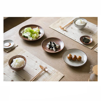 ™ Japanese Style Ceramic Dinner Set - Blue Tableware Set with Bowl and Plate