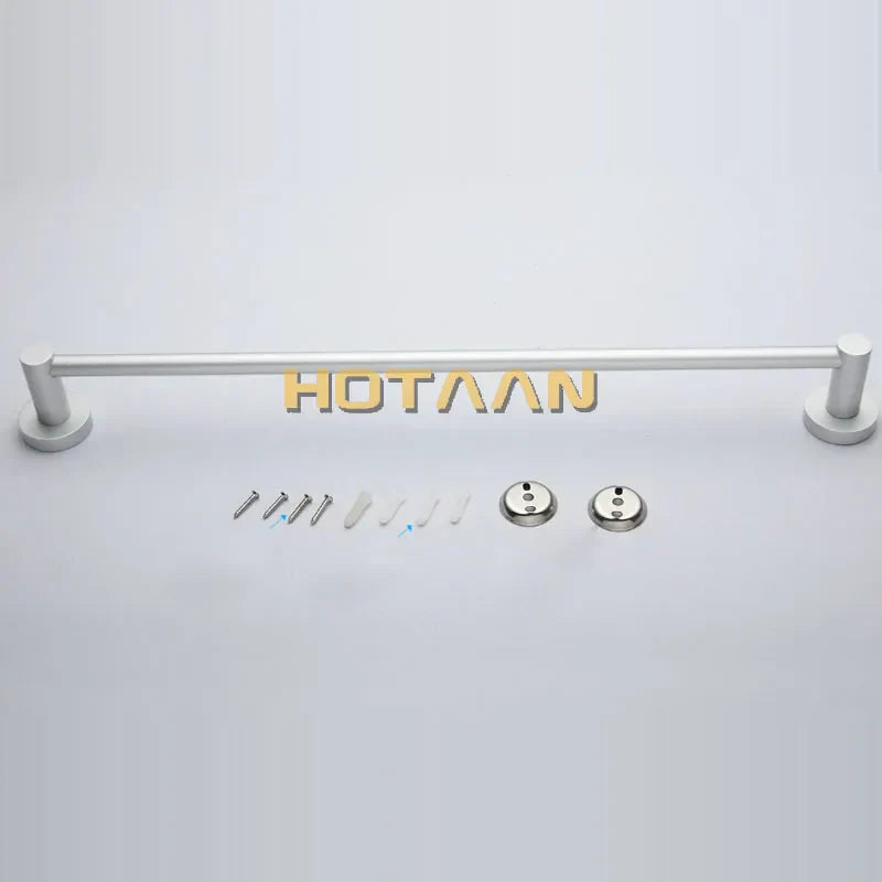 DecorBites™ Aluminium Bathroom Accessory Towel Bar Rail Holder, Anti-Rust Round Towel Rack