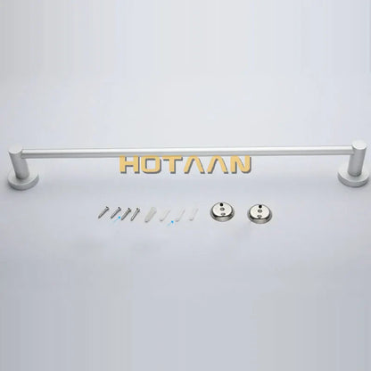 DecorBites™ Aluminium Bathroom Accessory Towel Bar Rail Holder, Anti-Rust Round Towel Rack