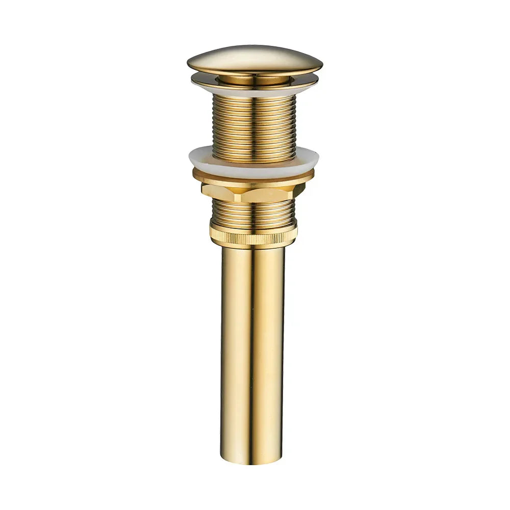 DecorBites™ Brass Black Vessel Sink Pop Up Drain Stopper With Overflow – HJ-0618H