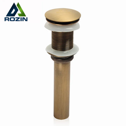 DecorBites™ Antique Brass Bathroom Sink Pop Up Drain for Vessel Sink