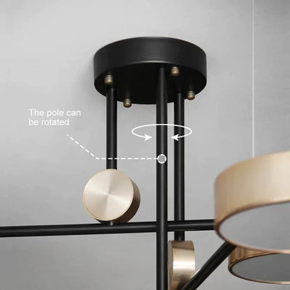 DecorBites™ Elegant Golden Pendant Lamp for Luxurious Décor and Dining Ambiance