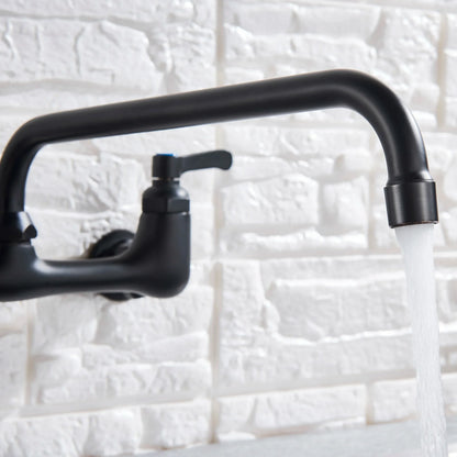 DecorBites™ Brass Dual Handle Kitchen Faucet 360 Swivel Hot Cold Water Tap