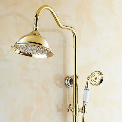 DecorBites™ 8" Rainfall Shower Tub Faucet Set with Rotate Spout and Two Handles