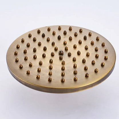 DecorBites™ 8" Antique Brass Rainfall Shower Faucet Head for Refreshing Showers