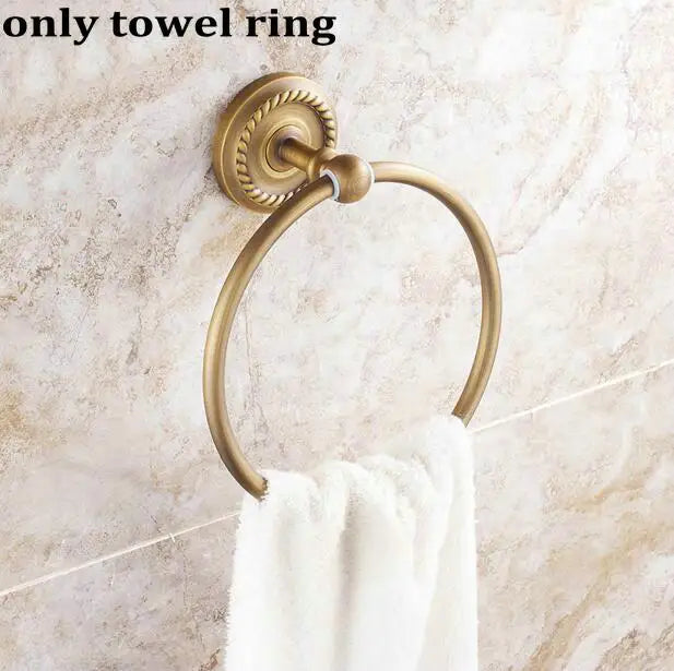 DecorBites™ Copper Bathroom Accessories Set: Towel Rack, Bar, Cup Holder, Paper Holder, Cloth Hook