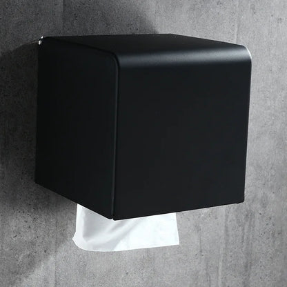 DecorBites™ Aluminum Black Bathroom Tissue Holder Wall-Mounted Toilet Paper Rack Stand
