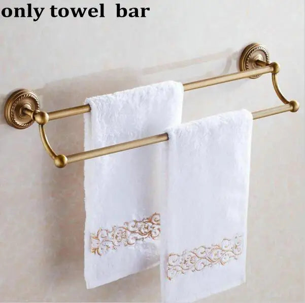 DecorBites™ Copper Bathroom Accessories Set: Towel Rack, Bar, Cup Holder, Paper Holder, Cloth Hook
