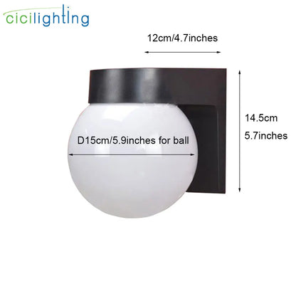 DecorBites™ Black White Outdoor Porch Light, Modern Loft Design, Up Down Wall Lamp
