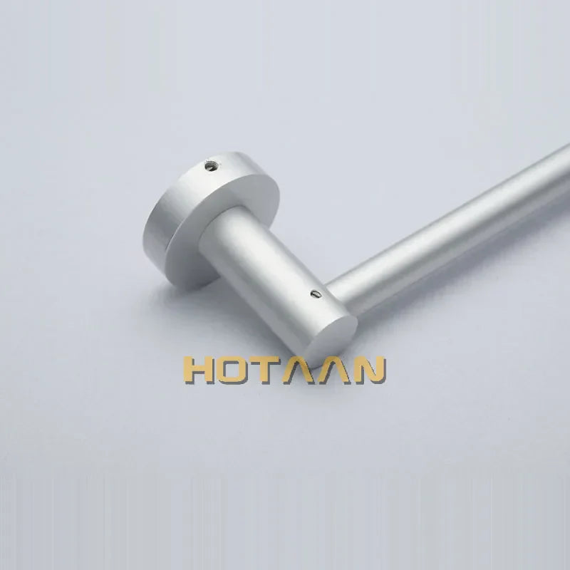DecorBites™ Aluminium Bathroom Accessory Towel Bar Rail Holder, Anti-Rust Round Towel Rack