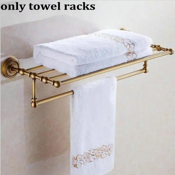 DecorBites™ Copper Bathroom Accessories Set: Towel Rack, Bar, Cup Holder, Paper Holder, Cloth Hook