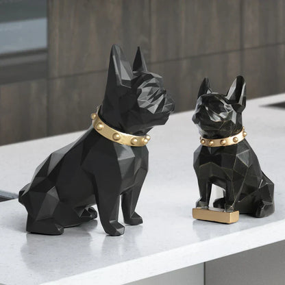 DecorBites™ Dog Statue Resin Decor Modern Art Animal Sculpture Figurine Garden Home Ornaments