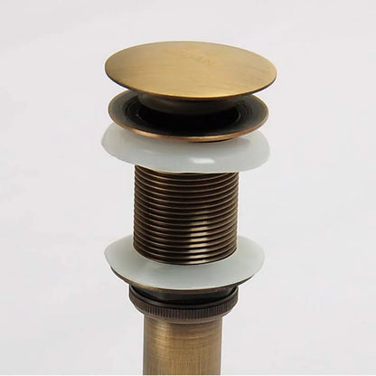 DecorBites™ Antique Brass Bathroom Sink Pop Up Drain for Vessel Sink