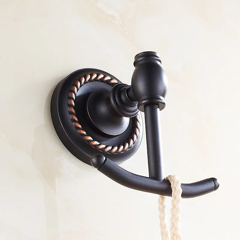 DecorBites™ Antique Brass Robe Hook Coat Towel Hanger Wall Bathroom Accessories