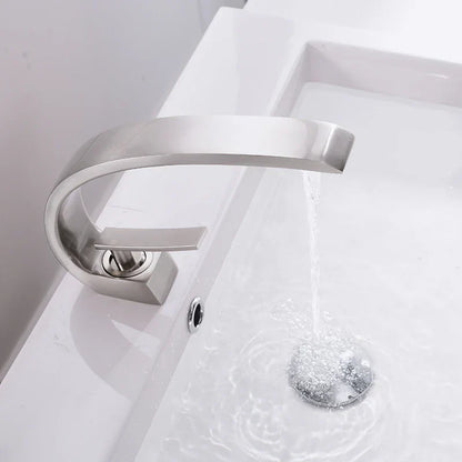 DecorBites™ Basin Faucet: Modern Brass Bathroom Mixer Tap with Single Handle and Single Hole