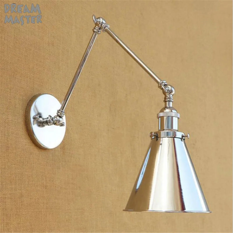 DecorBites™ Dream Master Chrome Wall Sconce Silver Lustre Modern Metal Painted Wall Light