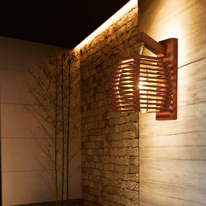 DecorBites™ Bamboo Wall Sconce Light for Aisle Corridor Hotel Restaurant Café