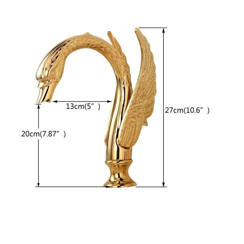 ™ Golden Swan Crystal Dual Handle Basin Tap