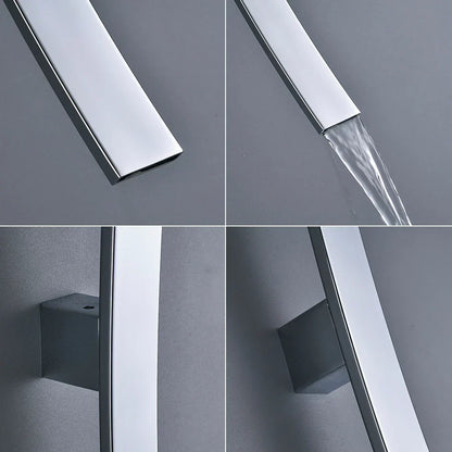 DecorBites™ 70cm Wall Mounted Black Bronze Waterfall Basin Mixer Tap