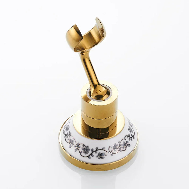 ™ Gold Brass Swivel Handheld Shower Holder Mounting Bracket for Bathroom Accessories