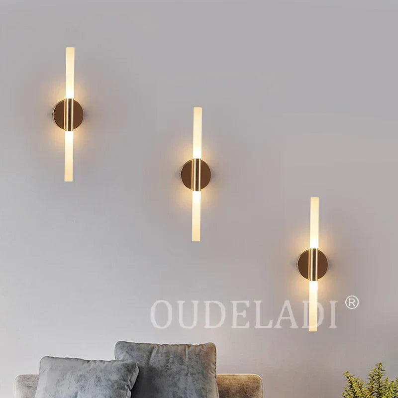 DecorBites™ LED Tube Wall Light for Bedroom Bathroom Foyer Living Room, Modern Metal Up Down Lamps