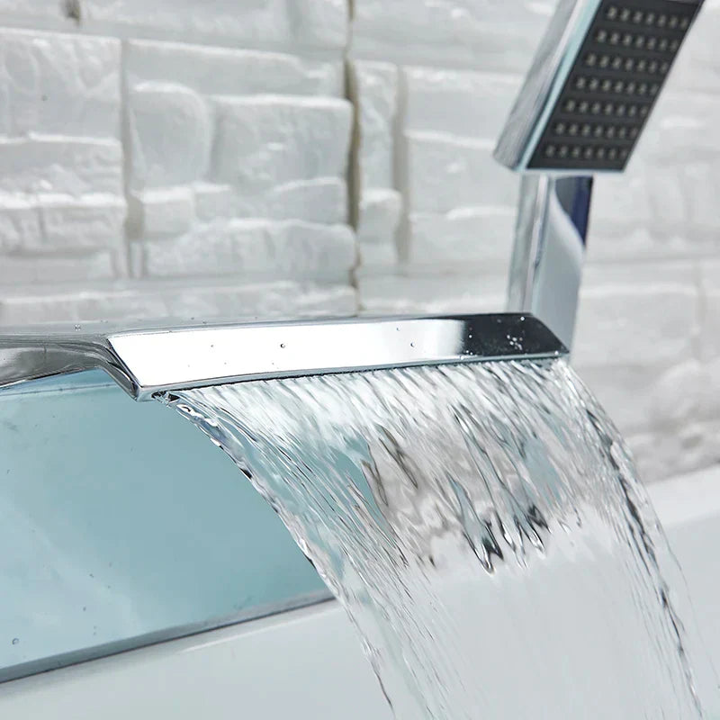 DecorBites™ Brass Bathroom Faucet Swivel Spout Vessel Sink Mixer Tap Hot Cold Water