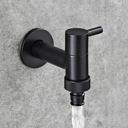 DecorBites™ Copper Bathroom Corner Faucet Single Cold Outdoor Mixer Tap Black Oil