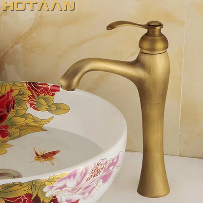 DecorBites™ Antique Brass Waterfall Basin Faucet Sink Mixer Tap - YT-5053