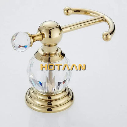 ™ Gold Crystal Robe Hook Towel Rack for Elegant Bathroom Decor
