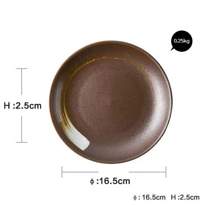 DecorBites™ Ceramic Dinner Plate Set - Round Solid Pattern, Made of Ceramic
