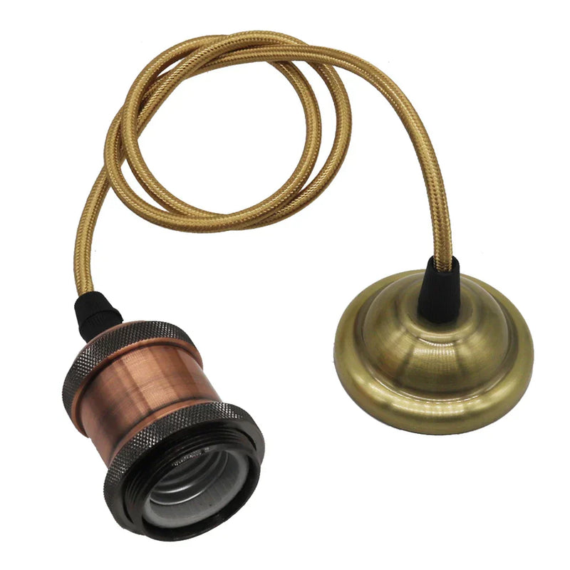 DecorBites™ Aluminum Pendant Light with E27 Holder for Vintage Decor & LED Bulbs