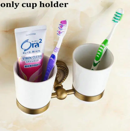 DecorBites™ Copper Bathroom Accessories Set: Towel Rack, Bar, Cup Holder, Paper Holder, Cloth Hook