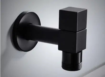 DecorBites™ Copper Bathroom Corner Faucet Single Cold Outdoor Mixer Tap Black Oil