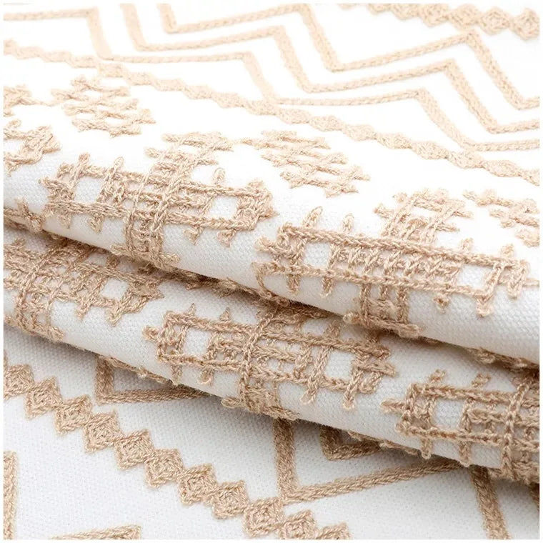 DecorBites™ Aztec Embroidery Canvas Cushion Cover 45x45cm