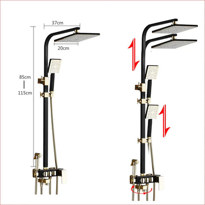 DecorBites™ Black Gold Bidet Shower Faucet Set with Hand Shower Mixer Tap