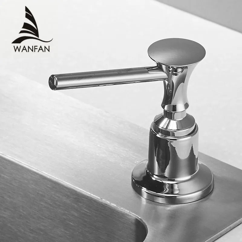 DecorBites™ 400ML Black Kitchen Liquid Soap Dispenser - Sink Replacement Bottle