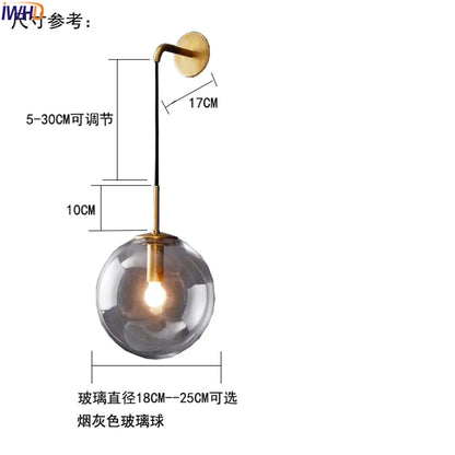 DecorBites™ Glass Ball LED Wall Lamp - Nordic Modern Bathroom Sconce
