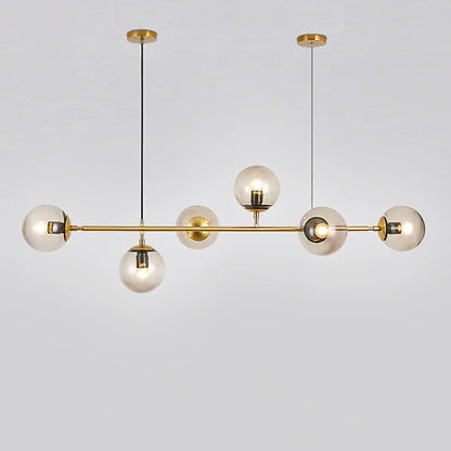 DecorBites™ Glass Ball LED Chandelier: Nordic Industrial Edison Lighting Fixture