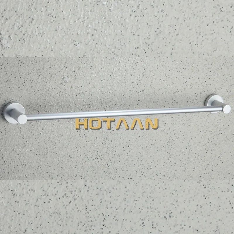 DecorBites™ Aluminium Bathroom Accessory Towel Bar Rail Holder, Anti-Rust Round Towel Rack