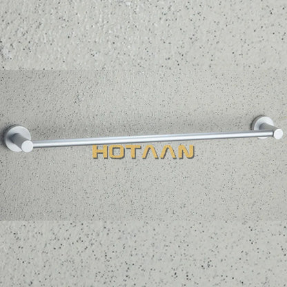 DecorBites™ Aluminium Bathroom Accessory Towel Bar Rail Holder, Anti-Rust Round Towel Rack