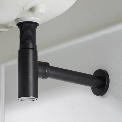 DecorBites™ Brass Round Bottle Trap Oil Rubbed Bronze Black Siphon for Bathroom Vanity