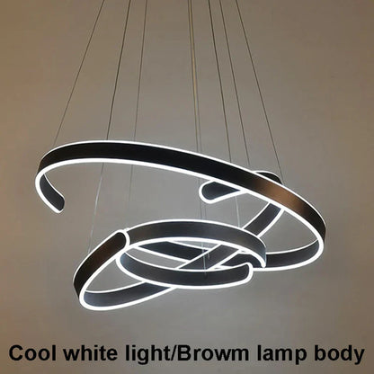 DecorBites™ Geometry Circle Rings LED Pendant Light for Living Room Dining Room