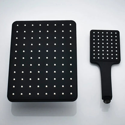 DecorBites™ Black Rainfall Shower Head with Handshower - Over-head Shower Sprayer