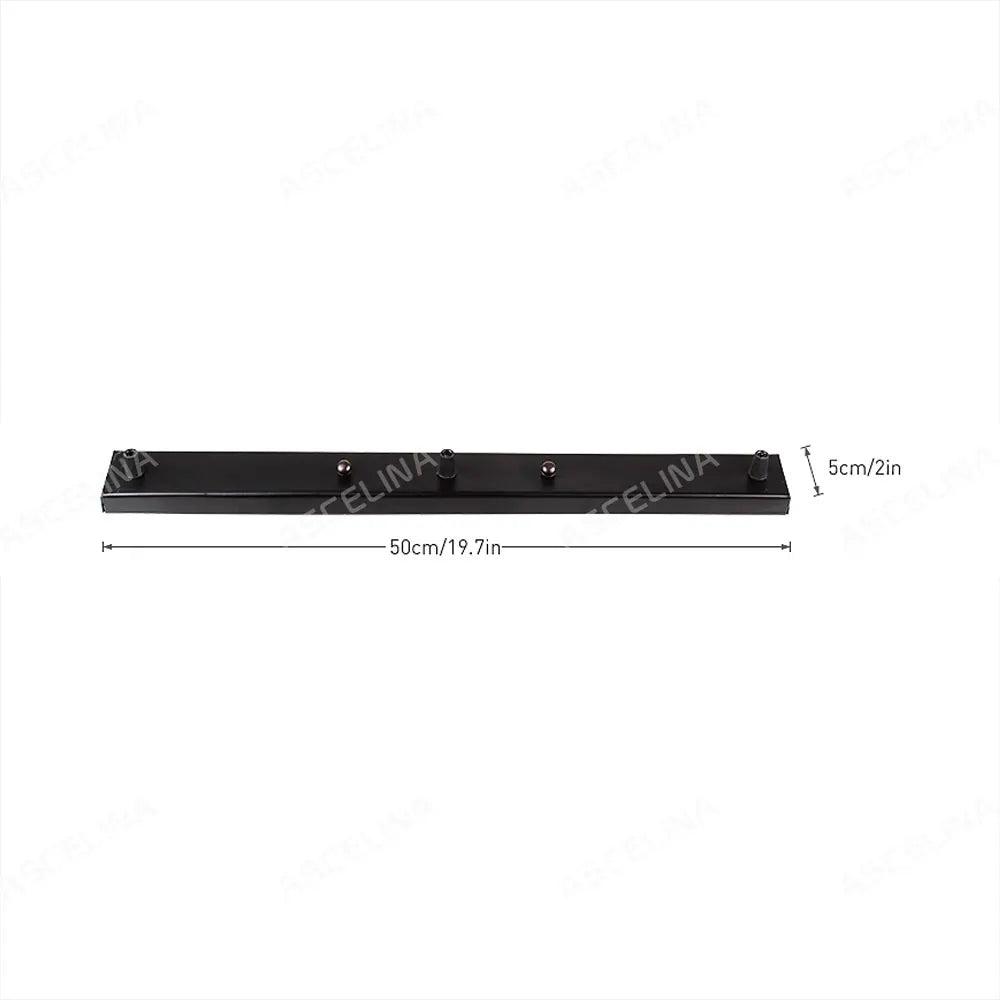 DecorBites™ Ceiling Plate for Three-Lamp Light Fitting: Rectangular Strip Canopy Base