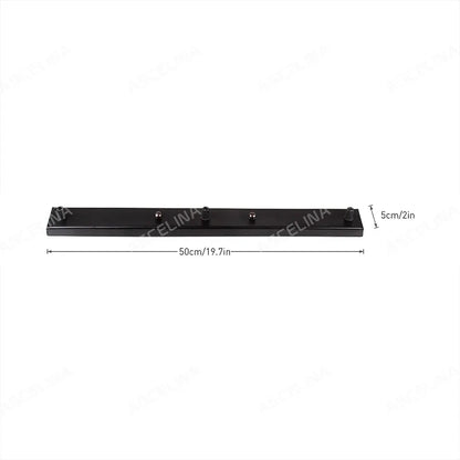 DecorBites™ Ceiling Plate for Three-Lamp Light Fitting: Rectangular Strip Canopy Base