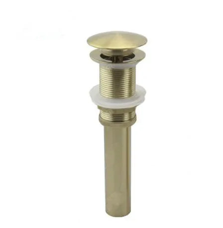 DecorBites™ Brushed Gold Brass Bathroom Basin Faucet Single Handle Cold Hot Water Sink Tap