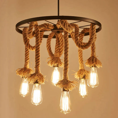 DecorBites™ Industrial Loft Chandelier for Living Dining Room Restaurant Bar Café Kitchen