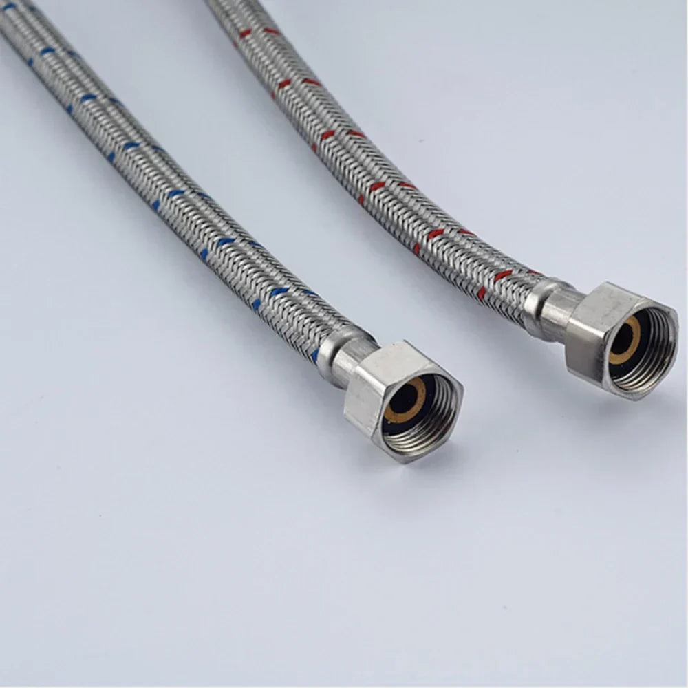 DecorBites™ 60cm Stainless Steel Plumbing Hose for Hot and Cold Water